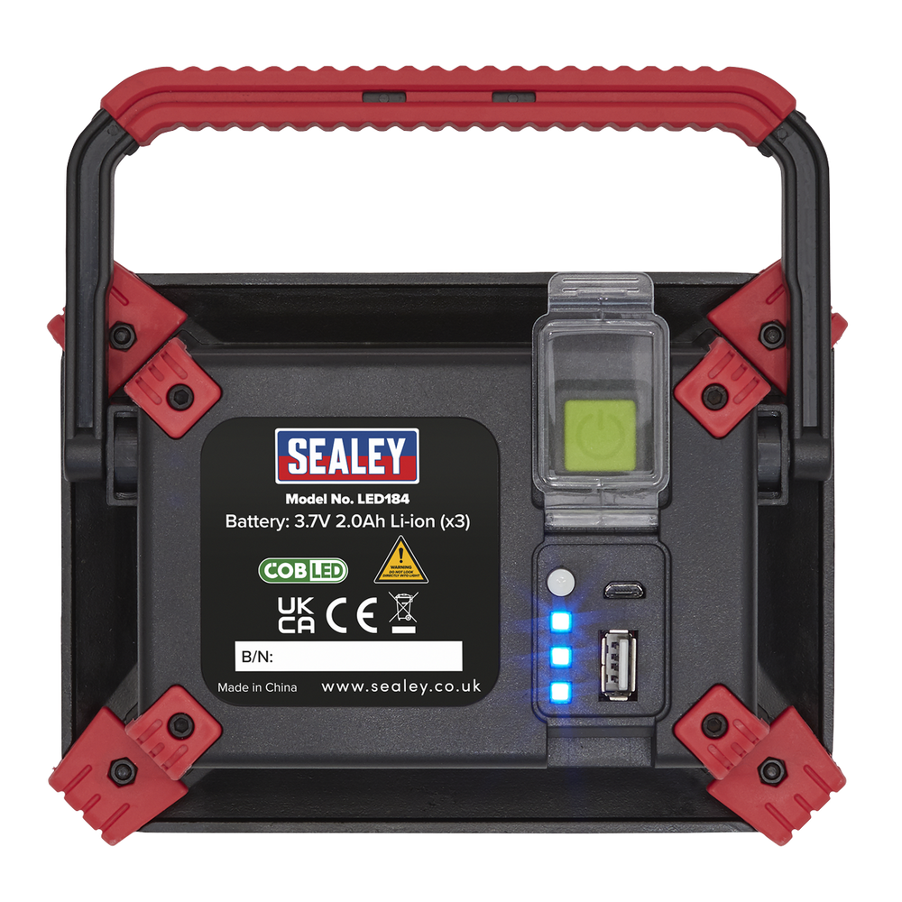 Sealey LED184 Rechargeable Portable Floodlight & Power Bank 20W COB LED - additional view 7