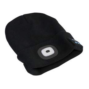 Sealey LED185W Rechargeable USB Beanie Hat with Wireless Headphones 1W SMD LED