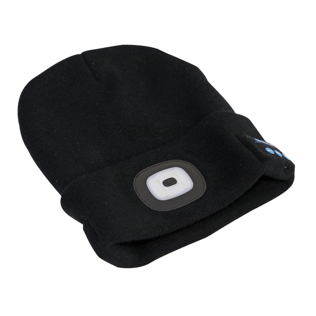 Sealey LED185W Rechargeable USB Beanie Hat with Wireless Headphones 1W SMD LED