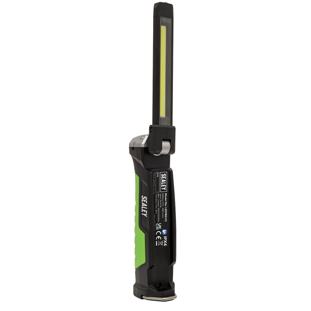 Sealey LED186 Rechargeable Slim Folding Inspection Light 6W COB LED & 1W SMD LED Lithium-ion