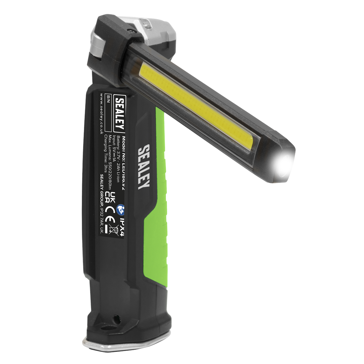 Sealey LED186 Rechargeable Slim Folding Inspection Light 6W COB LED & 1W SMD LED Lithium-ion - additional view 4