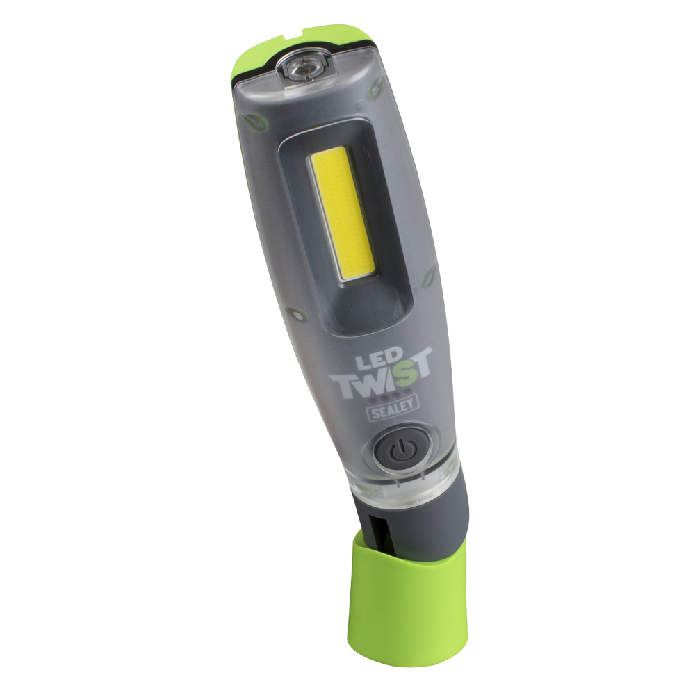 Sealey LED2001GDB LED Twist® Rechargeable Inspection Light 16W COB & 1W SMD LED, Green - Display Box of - additional view 4