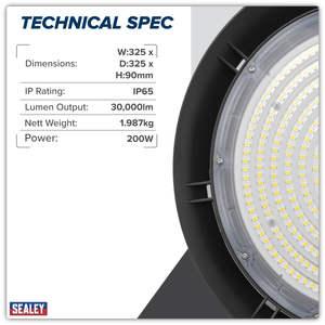 Sealey LED200HB 200W LED High Bay Light 6000K - additional view 14