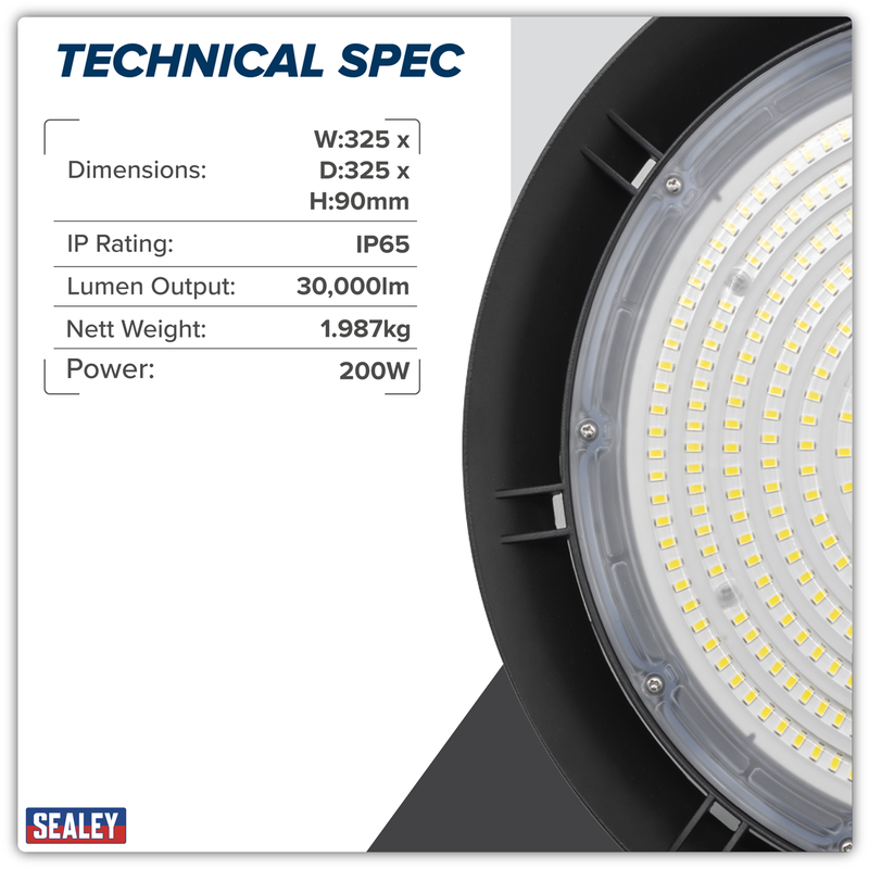 Sealey LED200HB 200W LED High Bay Light 6000K - additional view 14
