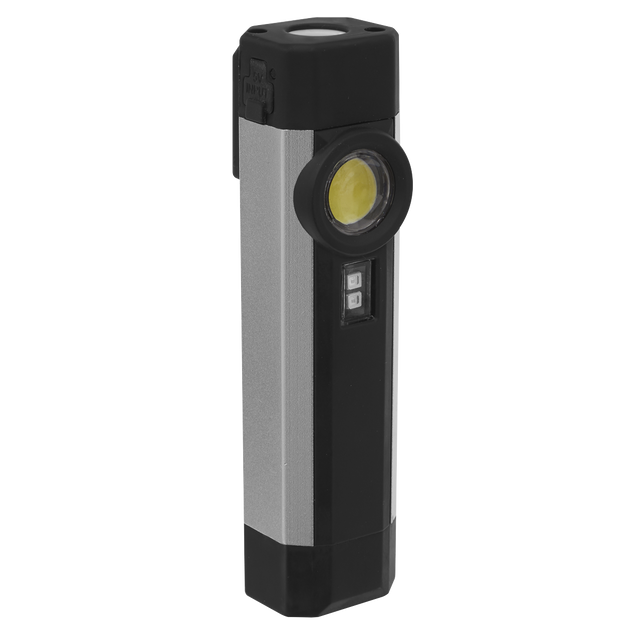 Sealey LED220UV Rechargeable Aluminium Pocket Light with UV 3W COB & 1W SMD LED