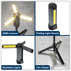 Sealey LED240 Rechargeable Flexible Floodlight with Tripod 24W COB LED & 5W SMD LED - additional view 21
