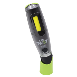 Sealey LED3001G Rechargeable LED Twist® Inspection Light 20W COB + 3W SMD, 3000lm, Magnetic Base & Power - additional view 2