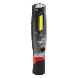 Sealey LED3001 Rechargeable LED Twist® Inspection Light 20W COB & 3W SMD, 3000lm, Magnetic Base & Power Bank