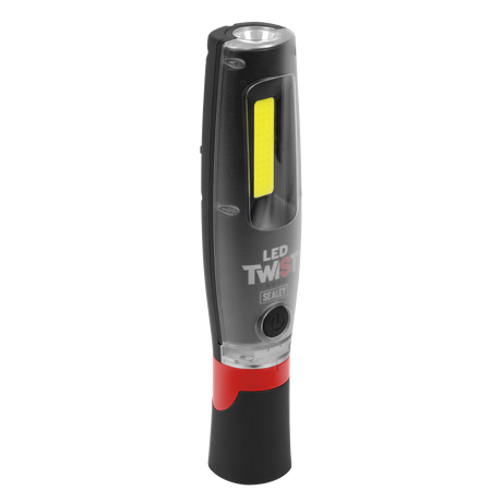 Sealey LED3001 Rechargeable LED Twist® Inspection Light 20W COB & 3W SMD, 3000lm, Magnetic Base & Power Bank