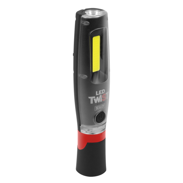 Sealey LED3001 Rechargeable LED Twist® Inspection Light 20W COB & 3W SMD, 3000lm, Magnetic Base & Power Bank