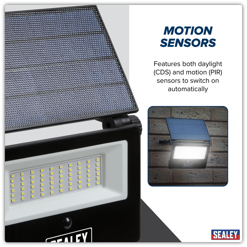 Sealey LED30S Extra-Slim Solar Floodlight with Wall Bracket 30W SMD LED - additional view 3