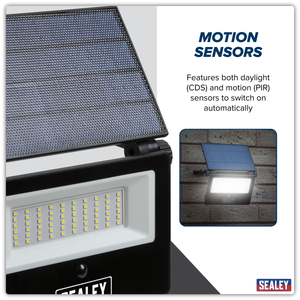 Sealey LED30S Extra-Slim Solar Floodlight with Wall Bracket 30W SMD LED - additional view 3