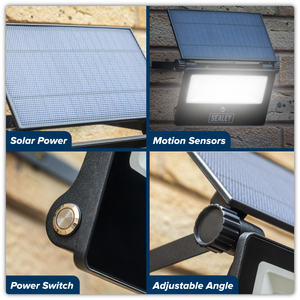 Sealey LED30S Extra-Slim Solar Floodlight with Wall Bracket 30W SMD LED - additional view 13