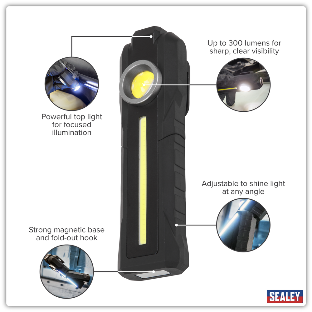 Sealey LED316 Rechargeable 3-in-1 Inspection Light 5W COB & 3W SMD LED - additional view 15