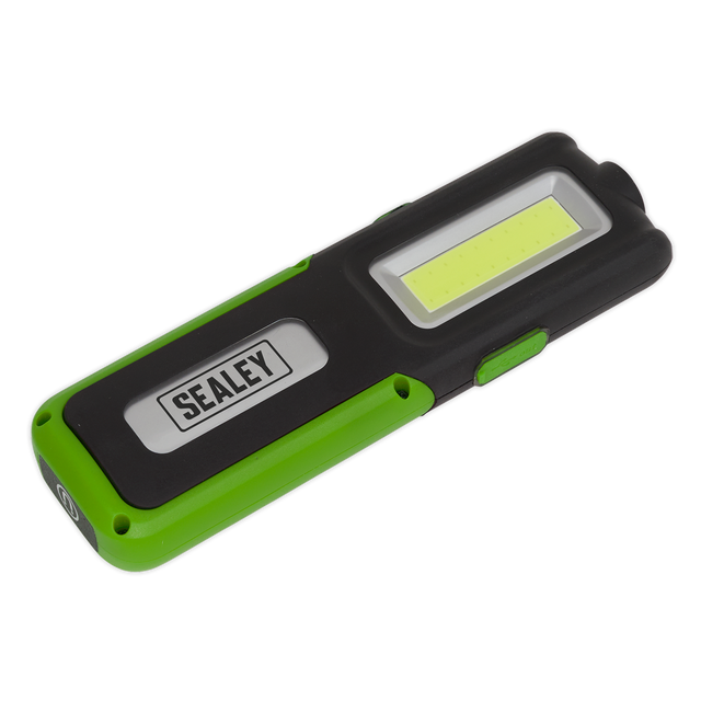 Sealey LED318G Rechargeable Inspection Light with Power Bank 5W COB & 3W SMD LED - Green