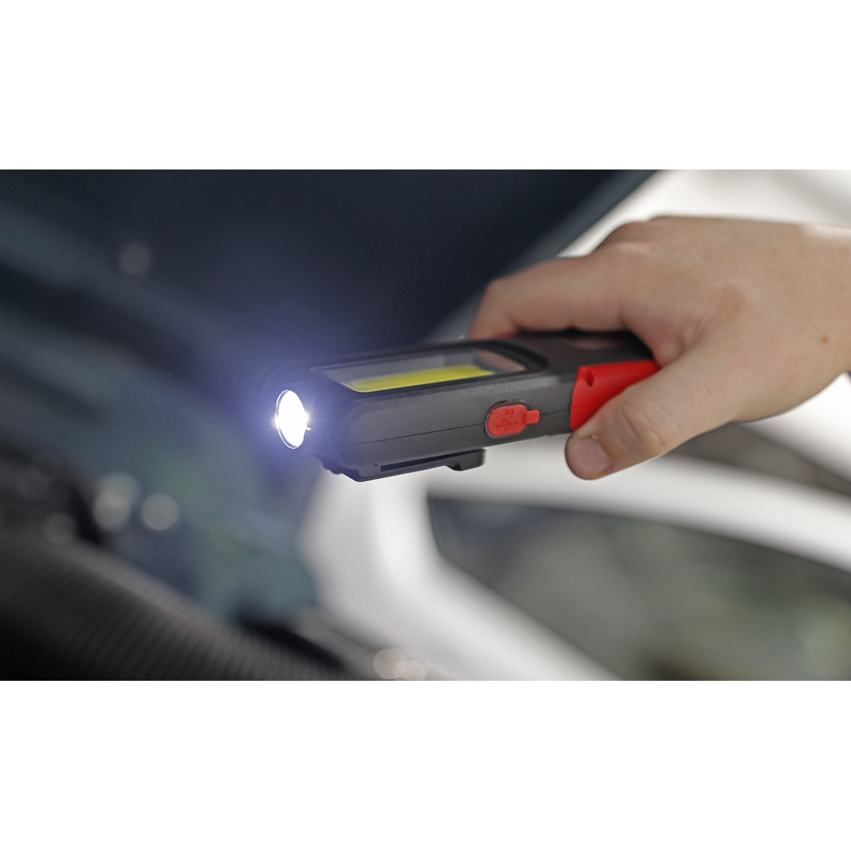 Sealey LED318R Rechargeable Inspection Light with Power Bank 5W COB & 3W SMD LED - Red - additional view 10