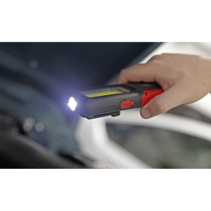 Sealey LED318R Rechargeable Inspection Light with Power Bank 5W COB & 3W SMD LED - Red - additional view 10