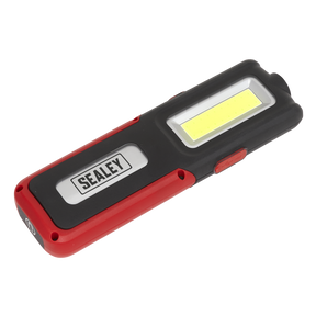 Sealey LED318R Rechargeable Inspection Light with Power Bank 5W COB & 3W SMD LED - Red