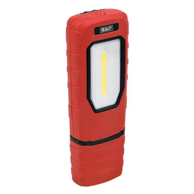 Sealey LED3601R Rechargeable 360° Inspection Light 5W COB & 1W SMD LED - Red