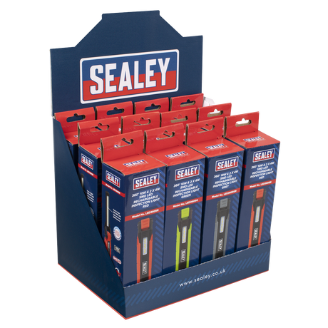 Sealey LED3605DB Rechargeable 360° Inspection Light 10W & 2 x 4W SMD LED - Display Box of 12