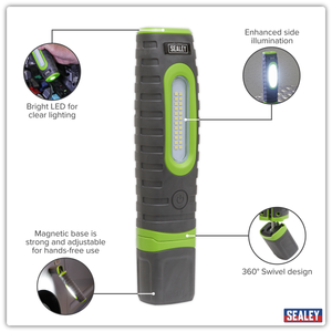 Sealey LED3606G Rechargeable 360° Inspection Light 15W & 3W SMD LED - Green - additional view 17