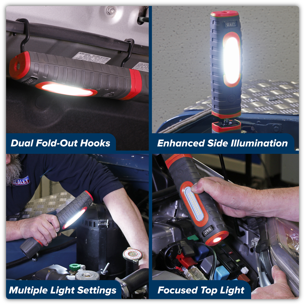 Sealey LED3606R Rechargeable 360° Inspection Light 15W & 3W SMD LED - Red - additional view 13