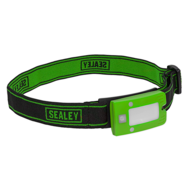Sealey LED360HTG Rechargeable Head Torch with Auto-Sensor 2W COB LED - Green
