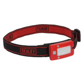 Sealey LED360HTR Rechargeable Head Torch with Auto-Sensor 2W COB LED - Red