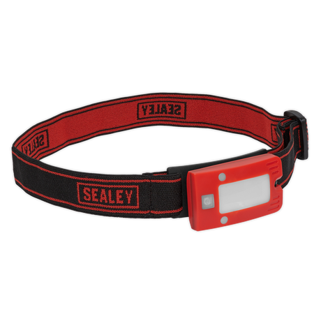 Sealey LED360HTR Rechargeable Head Torch with Auto-Sensor 2W COB LED - Red