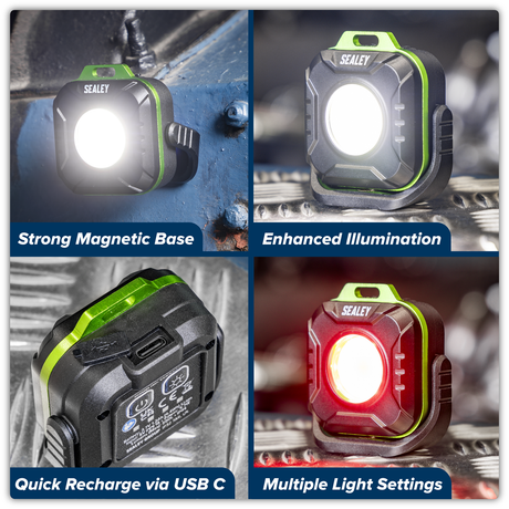 Sealey LED500P Rechargeable Pocket Floodlight 5W COB LED - additional view 2