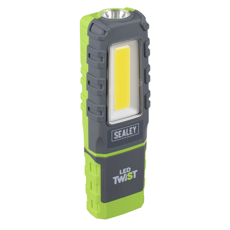 Sealey LED601G LED Twist® Rechargeable Inspection Light 5W COB & 1W SMD