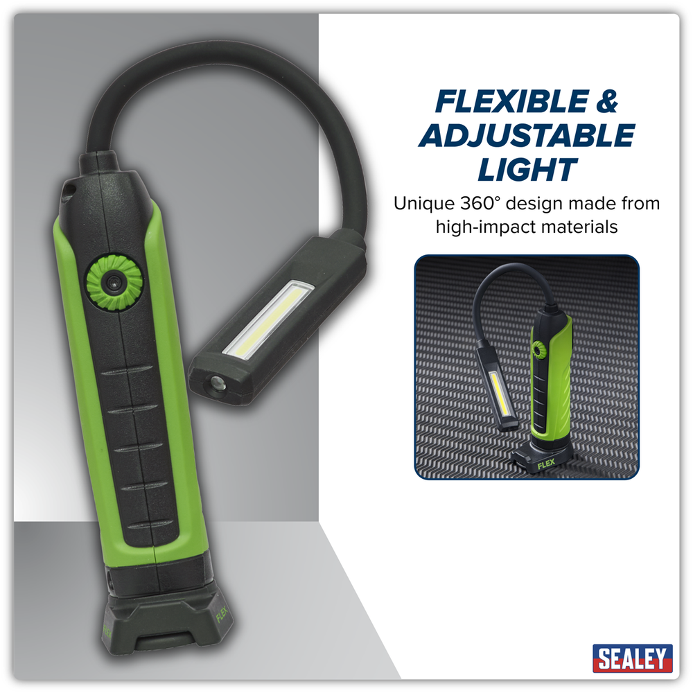 Sealey LEDFLEXG Rechargeable Flexi Inspection Light 5W COB & 3W SMD LED - additional view 14