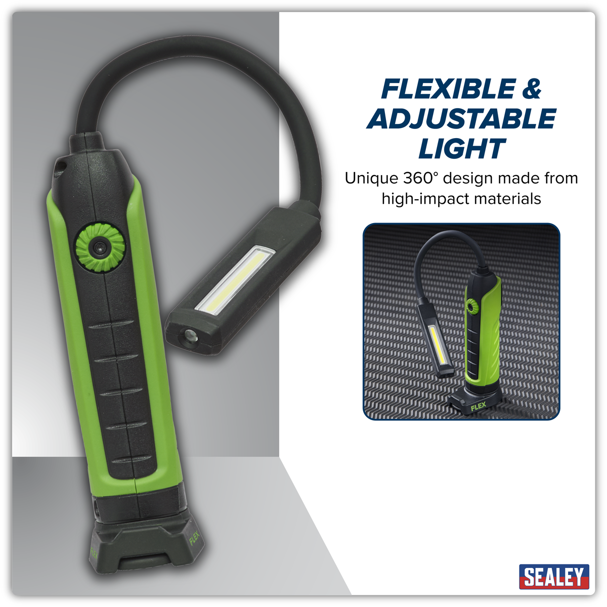Sealey LEDFLEXG Rechargeable Flexi Inspection Light 5W COB & 3W SMD LED - additional view 14