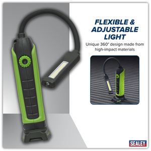 Sealey LEDFLEXG Rechargeable Flexi Inspection Light 5W COB & 3W SMD LED - additional view 14