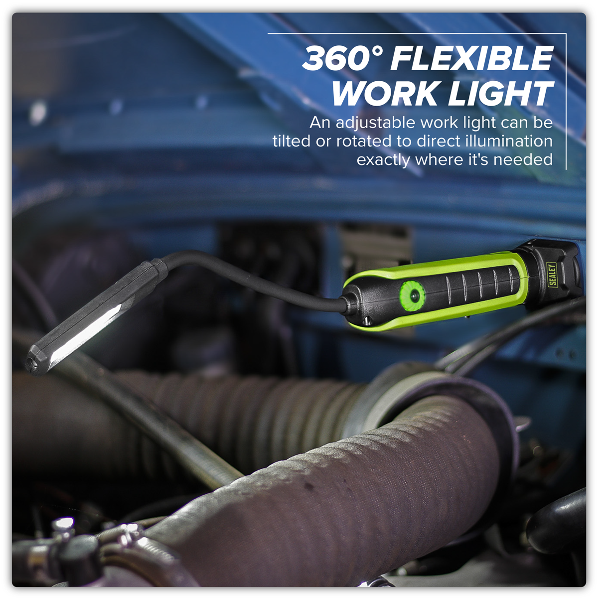 Sealey LEDFLEXG Rechargeable Flexi Inspection Light 5W COB & 3W SMD LED - additional view 16