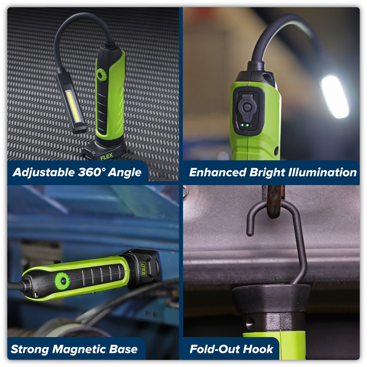 Sealey LEDFLEXG Rechargeable Flexi Inspection Light 5W COB & 3W SMD LED - additional view 17