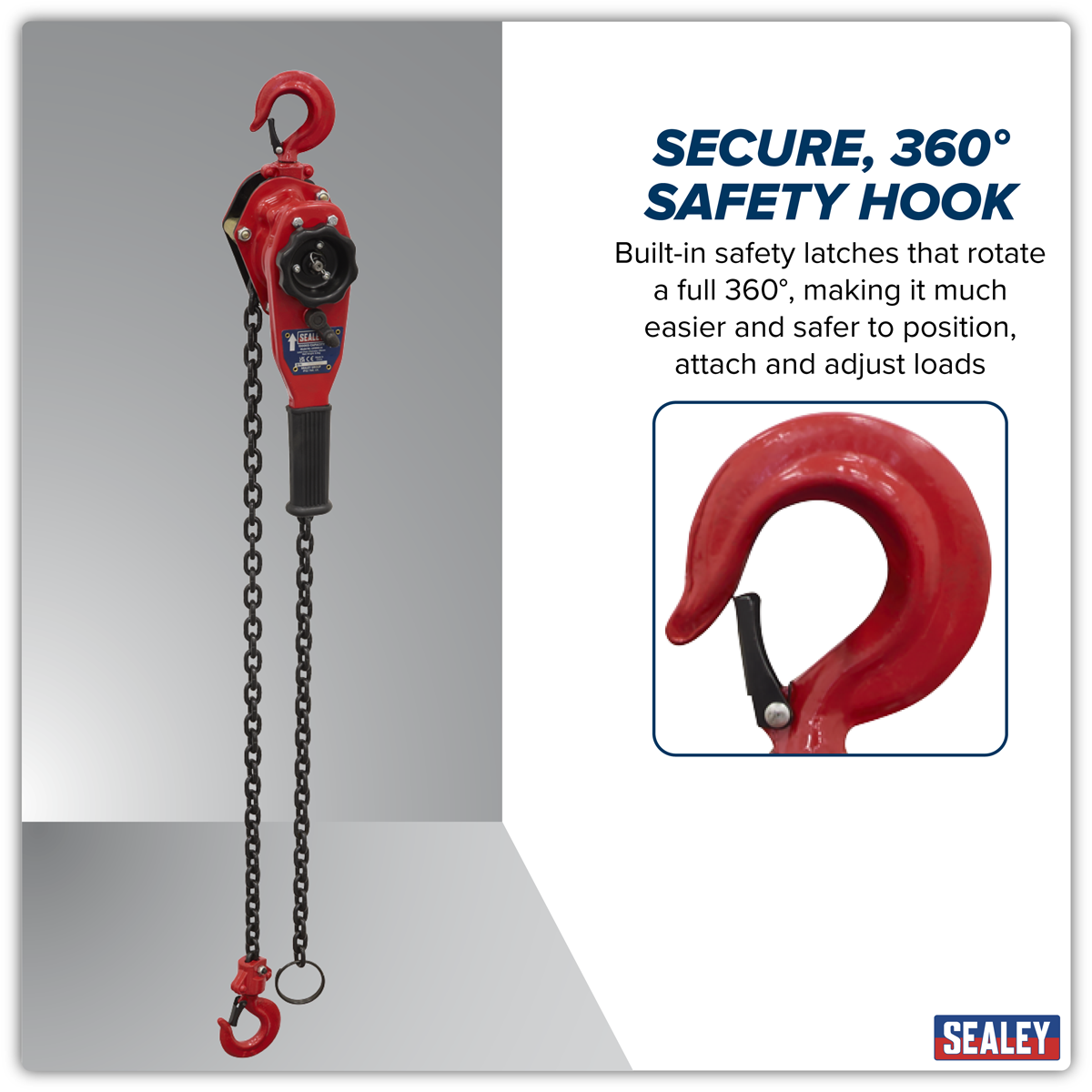 Sealey LH1000 Lever Hoist Steel 1000kg - additional view 2