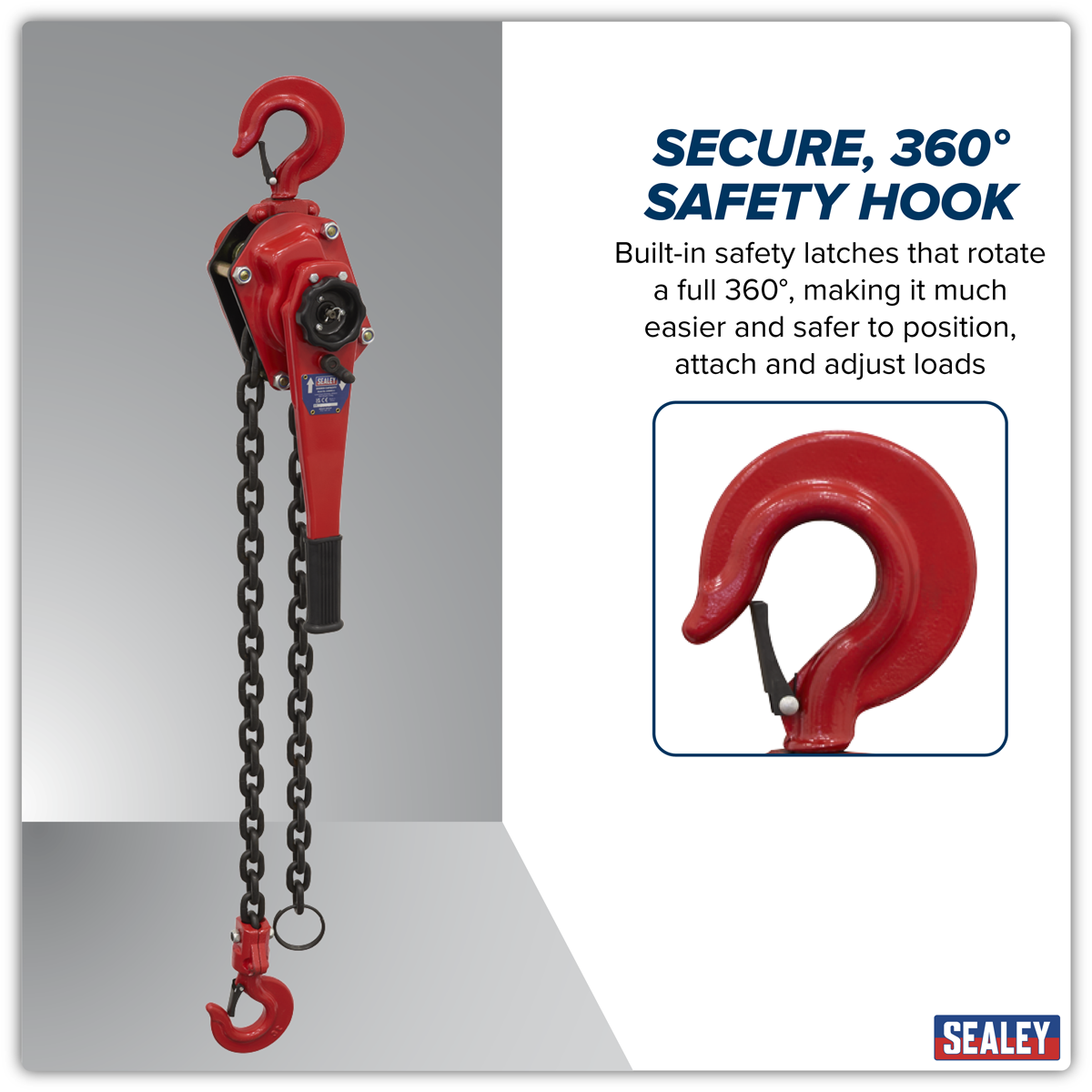 Sealey LH3000 Steel Lever Hoist 3000kg - additional view 2