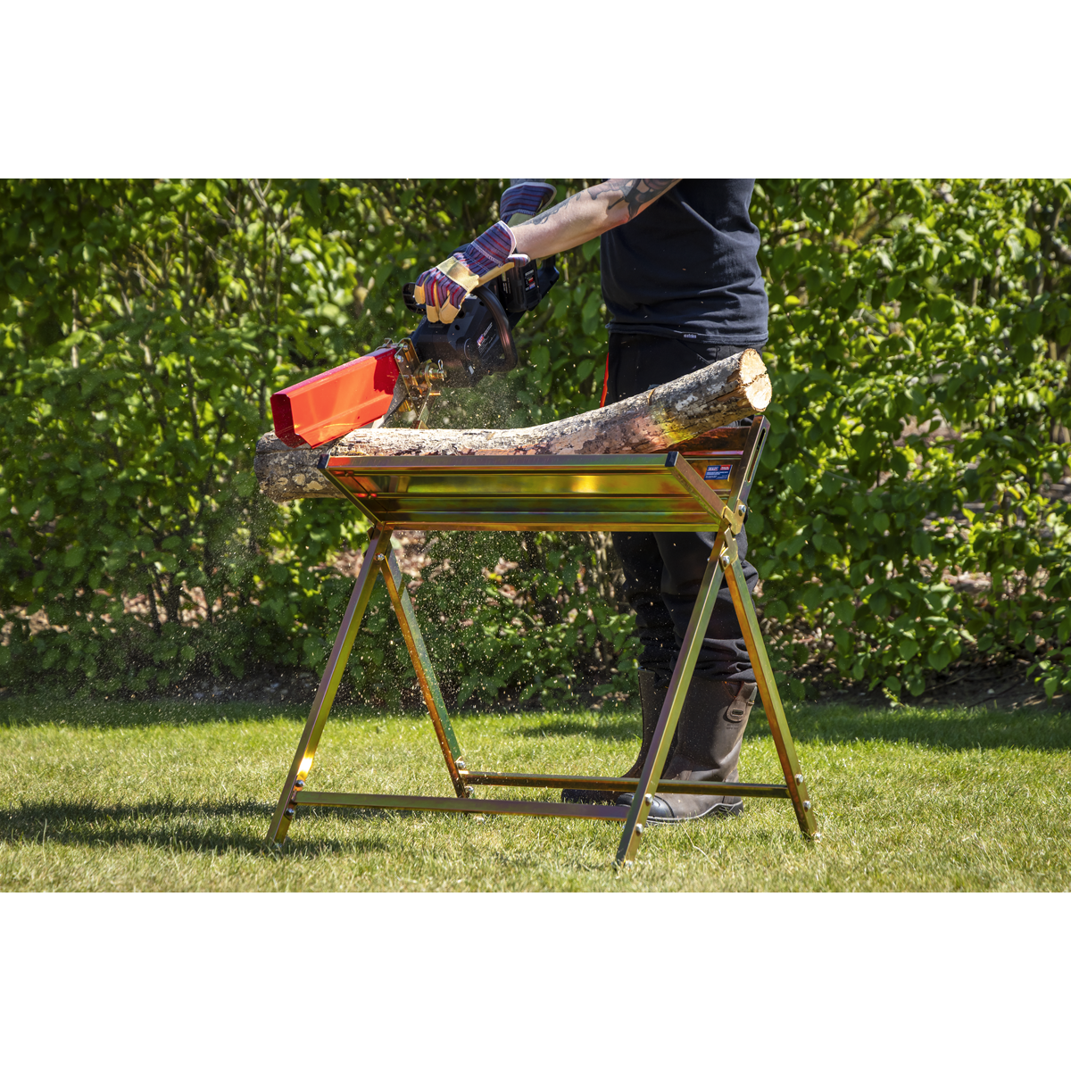 Sealey LSH150HD Heavy-Duty Sawhorse with Chainsaw Holder - additional view 9