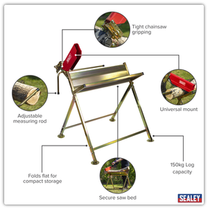 Sealey LSH150HD Heavy-Duty Sawhorse with Chainsaw Holder - additional view 5