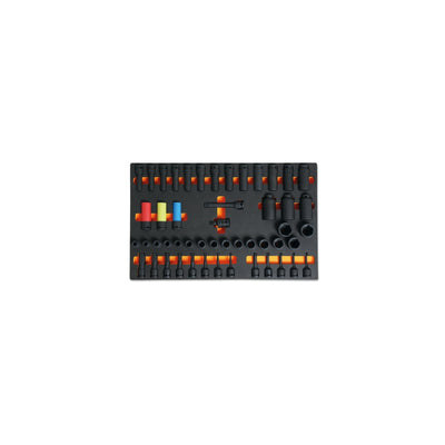 Beta 1/2In Socket And Accessory Foam Tray Set, 50 Pieces - M128