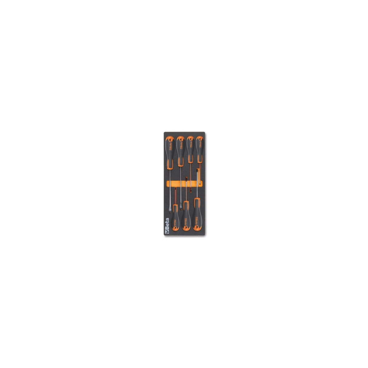 Beta Foam Tray With 7 Evox Screwdrivers For Slotted And Phillips Head Screws - M218