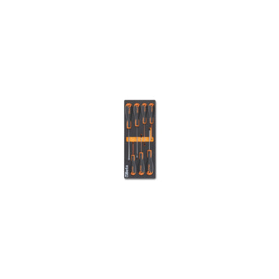Beta Foam Tray With 7 Evox Screwdrivers For Slotted And Phillips Head Screws - M218