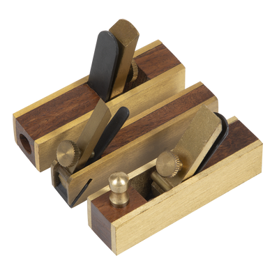 Sealey MBP03 Mini Brass Plane Set 3pc