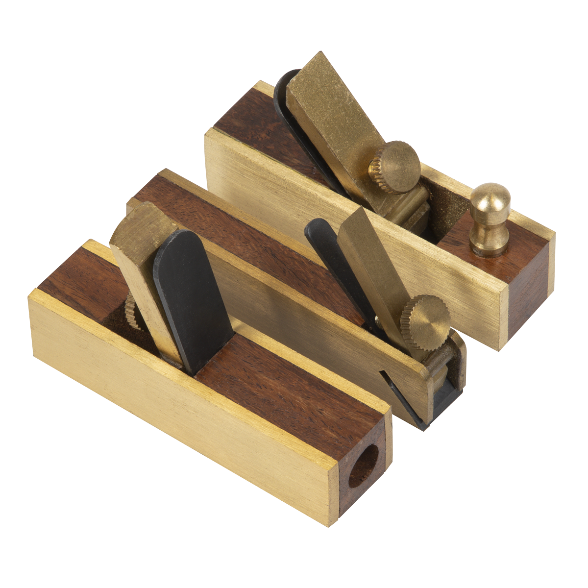 Sealey MBP03 Mini Brass Plane Set 3pc - additional view 2