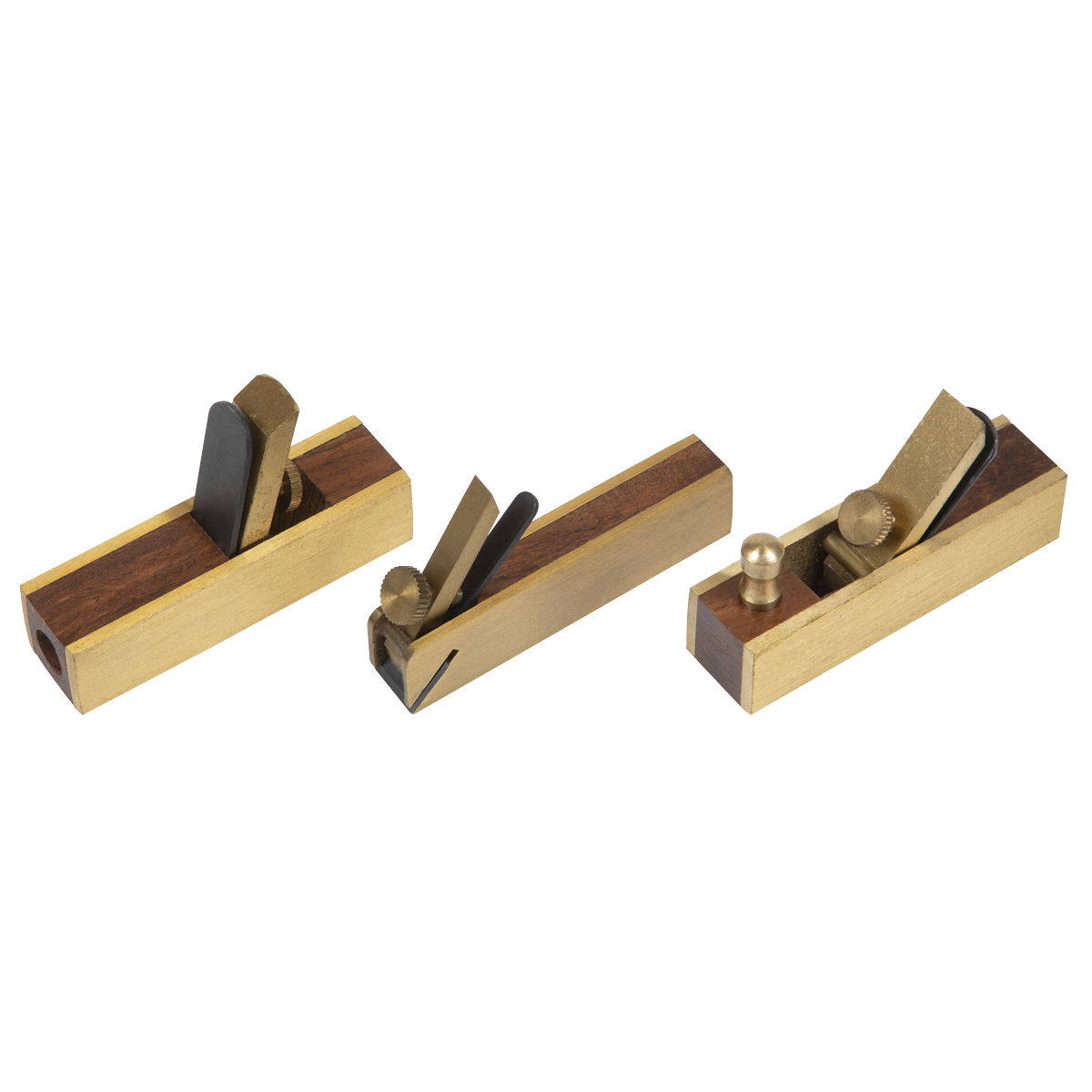 Sealey MBP03 Mini Brass Plane Set 3pc - additional view 3
