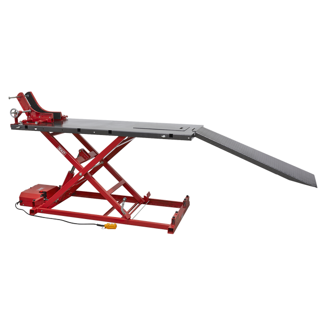 Sealey MC680E Heavy-Duty Electro/Hydraulic Motorcycle Lift 680kg Capacity