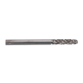 Sealey MCB002 Micro Carbide Burr Ball Nose Cylindrical 3mm - Pack of 3
