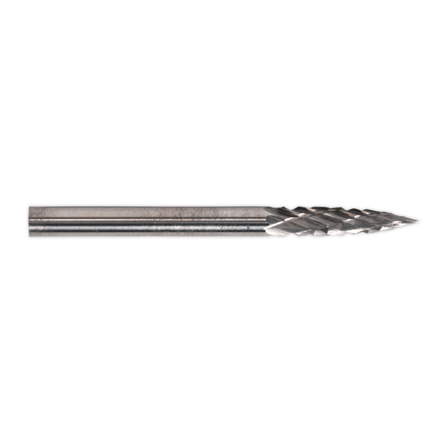 Sealey MCB005 Micro Carbide Burr Pointed Tree 3mm - Pack of 3