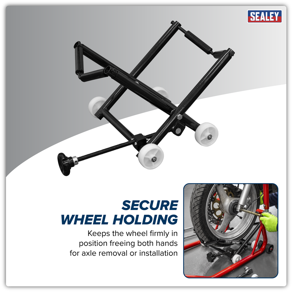 Sealey MCWL Motorcycle Wheel Adjustable Support with Rollers - additional view 9